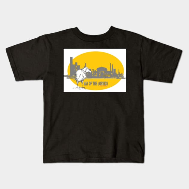 Day of the Corvid Kids T-Shirt by jellygnomes